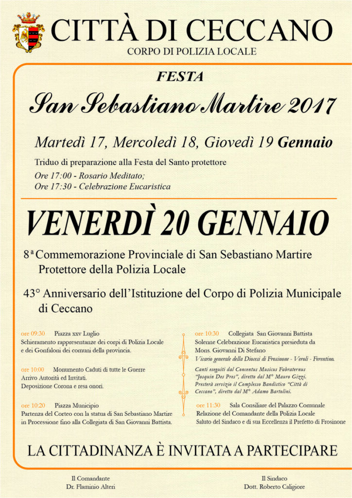 San Sebastiano Martire 2017