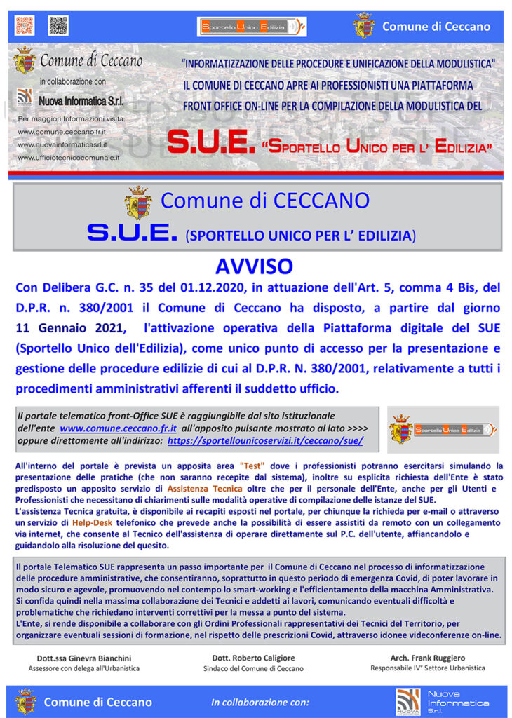 Attivazione Piattaforma digitale SUE