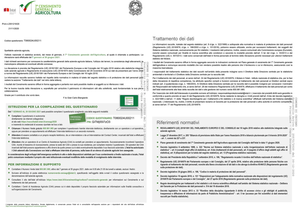 7° Censimento generale dell’Agricoltura