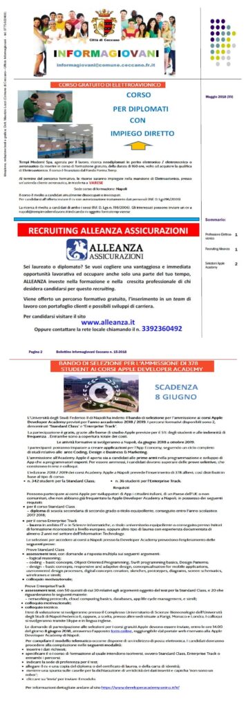 Bollettino Informagiovani Ceccano 15-2018