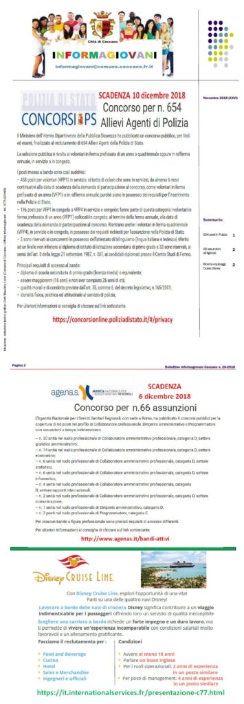 Bollettino Informagiovani Ceccano 26-2018