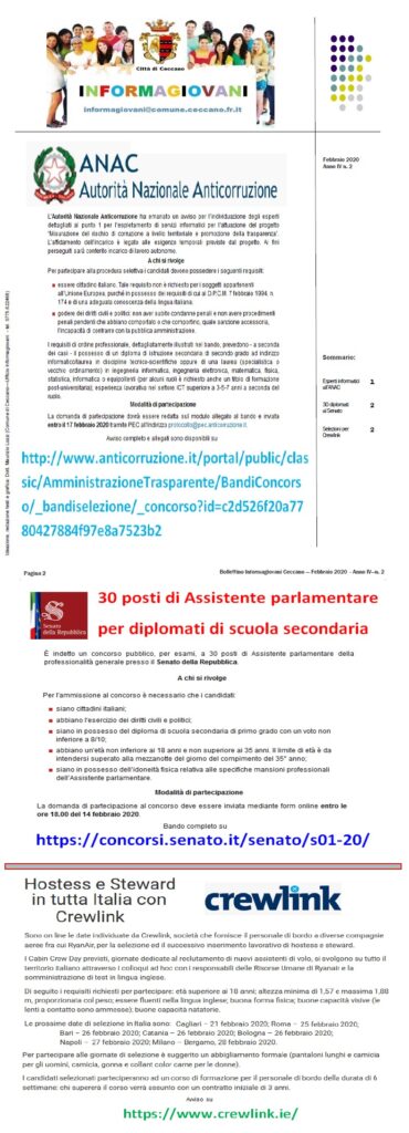 Bollettino Informagiovani Ceccano n_2_2020