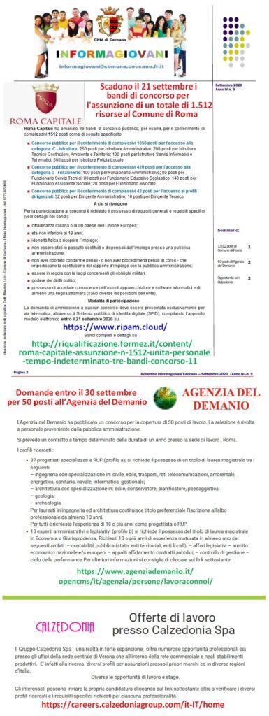 Bollettino Informagiovani Ceccano n_9_2020