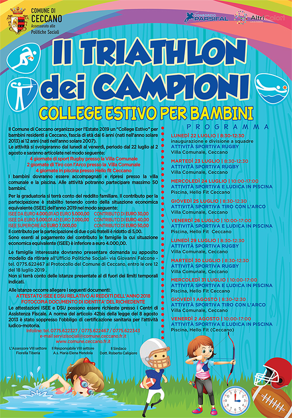 College Estivo per minori – 2019