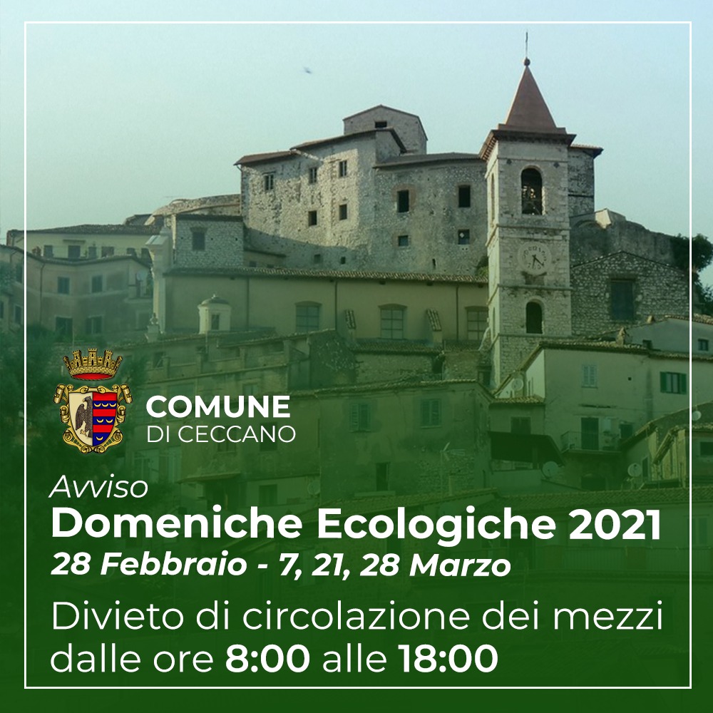 Domenica Ecologia 28 Feb. 2021 – PROVVEDIMENTI PER IL RISANAMENTO DELLA QUALITÀ DELL’ARIA