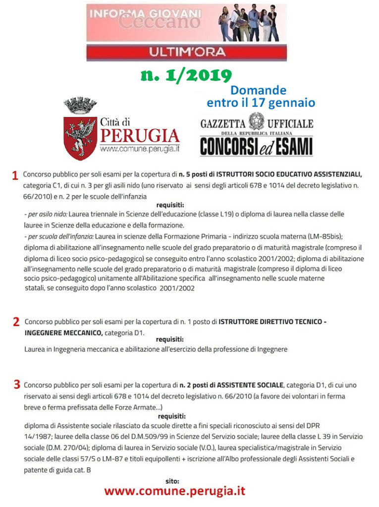 Informagiovani Ceccano Ultimora 1-2019