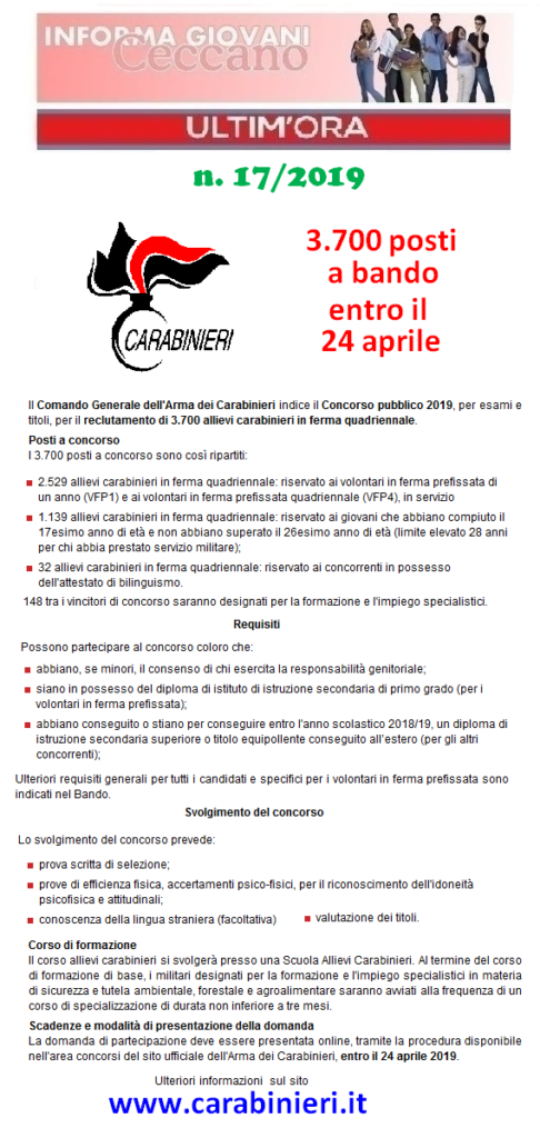 Informagiovani Ceccano Ultimora 17-2019