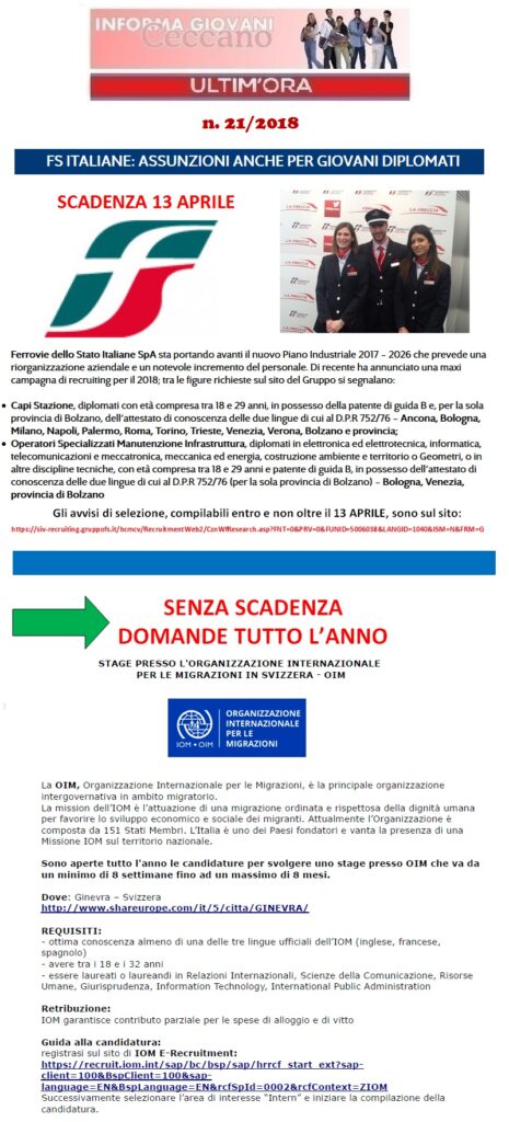 Informagiovani Ceccano Ultimora 21-2018