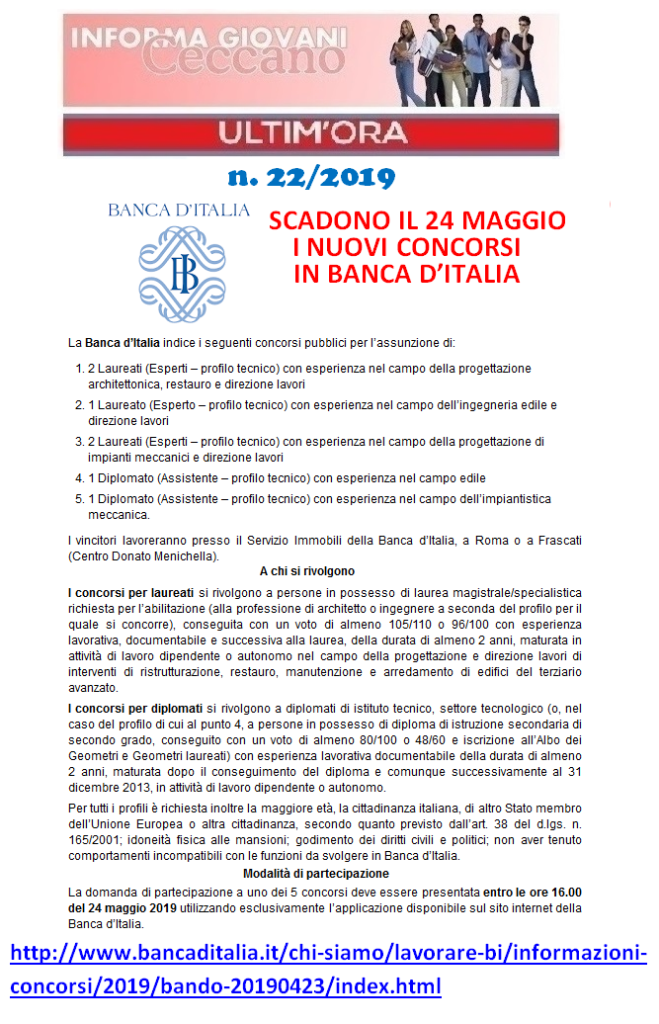 Informagiovani Ceccano Ultimora 22-2019