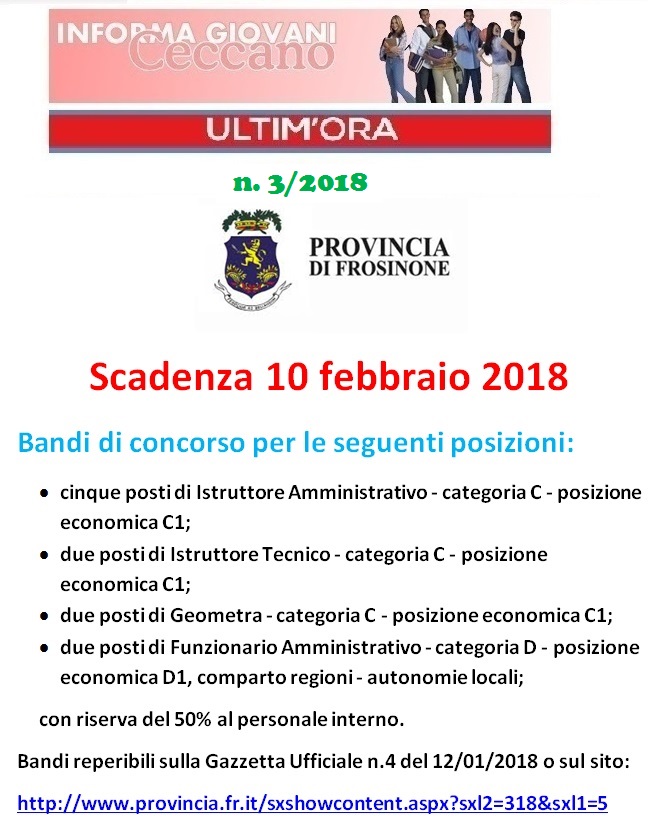 Informagiovani Ceccano Ultimora 3-2018