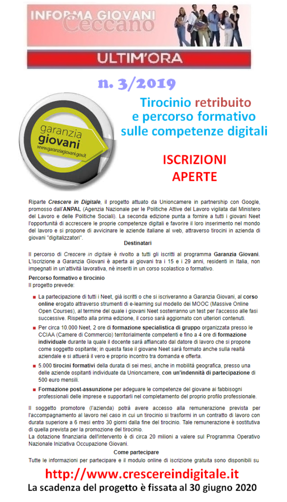 Informagiovani Ceccano Ultimora 3-2019