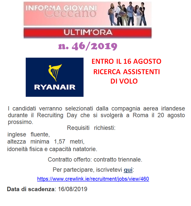 Informagiovani Ceccano Ultimora 46-2019