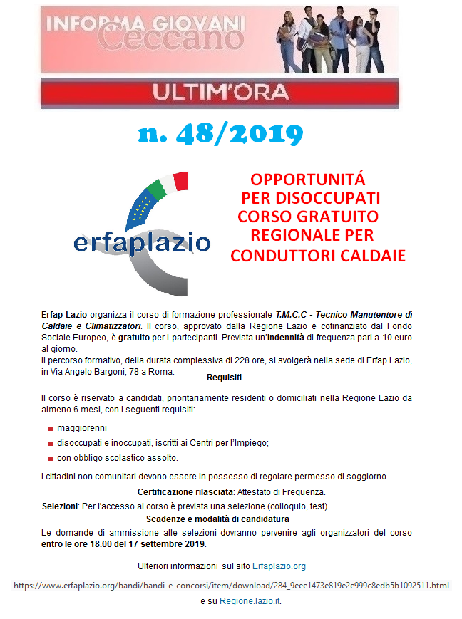 Informagiovani Ceccano Ultimora 48-2019