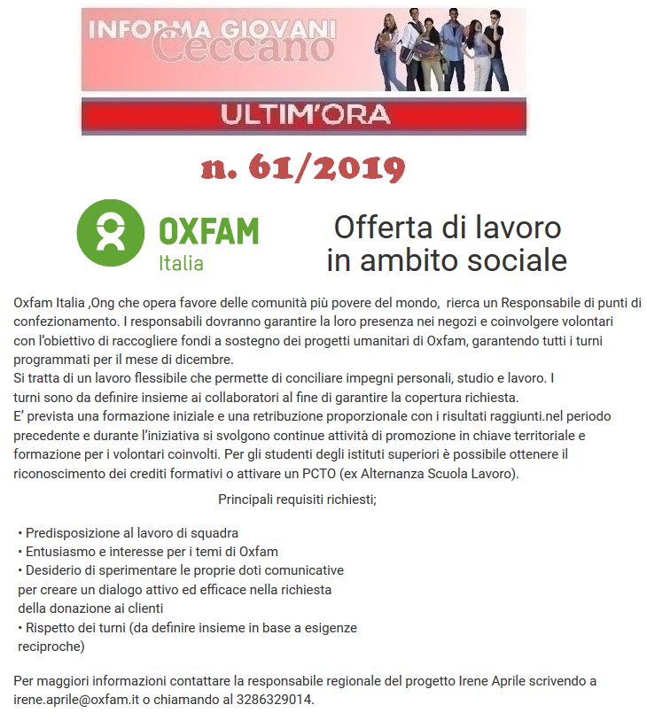 Informagiovani Ceccano Ultimora 61-2019