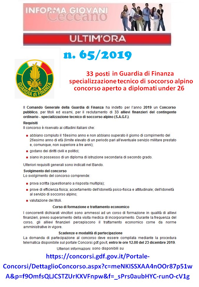 Informagiovani Ceccano Ultimora 65-2019