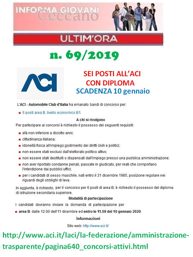 Informagiovani Ceccano Ultimora 69-2019