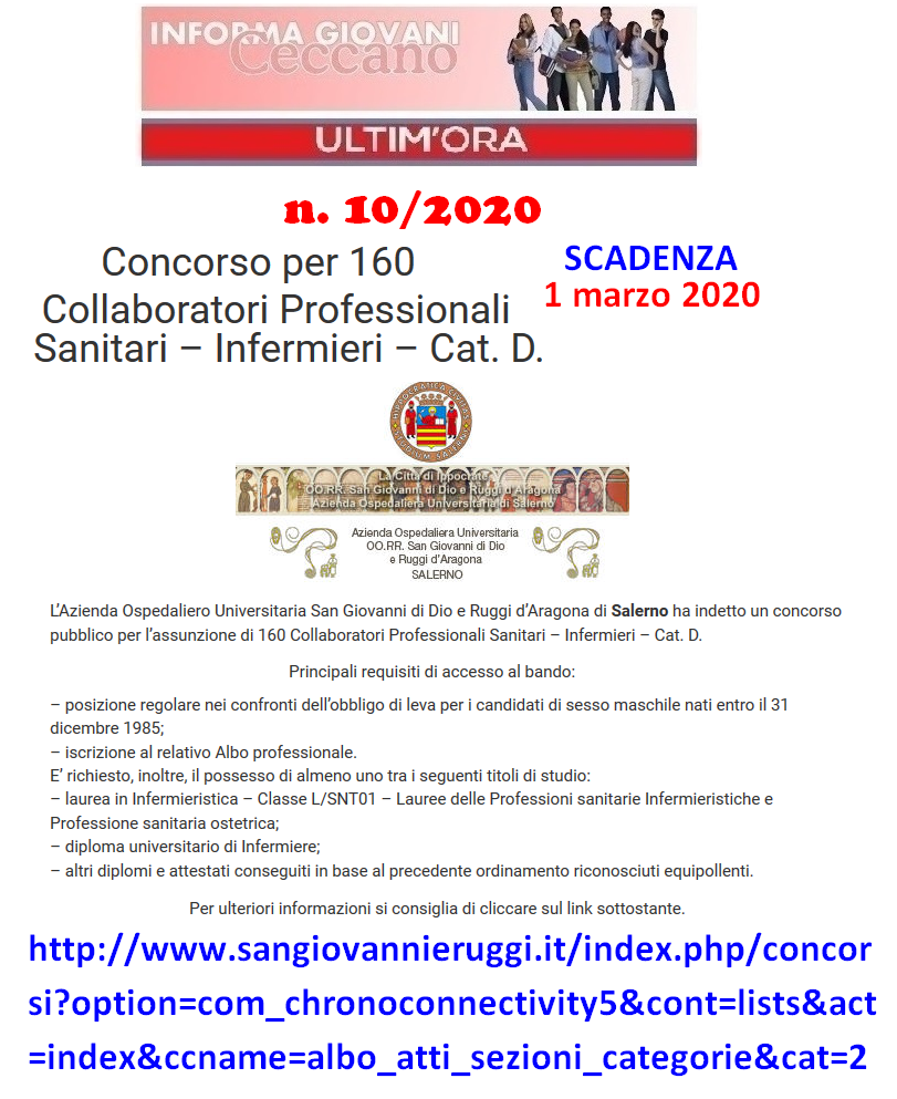 Informagiovani Ceccano Ultimora 10-2020