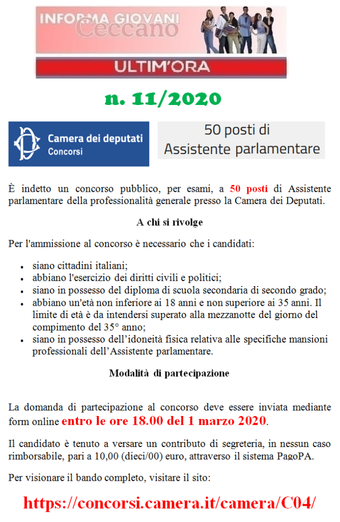 Informagiovani Ceccano Ultimora 11-2020