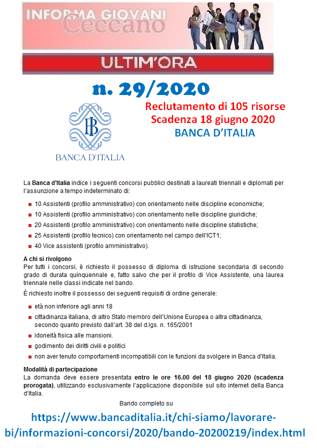 Informagiovani Ceccano Ultimora 29-2020