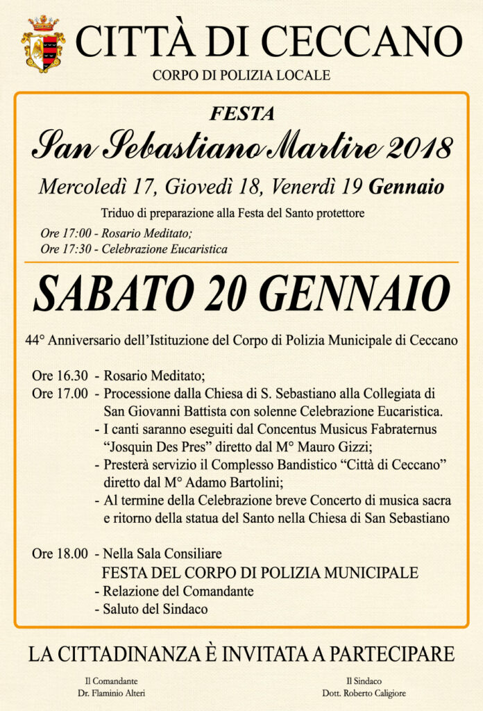 San Sebastiano Martire 2018