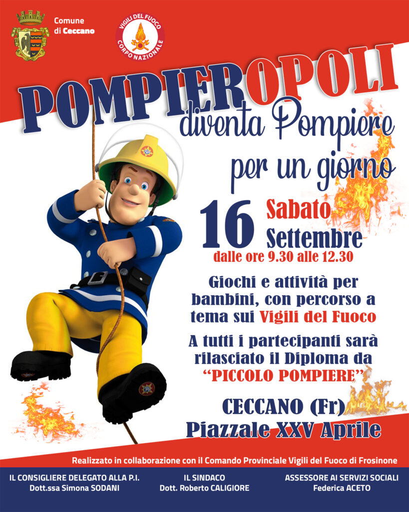 Pompieropoli – diventa pompiere per un gioeno – 16 sett. 2023