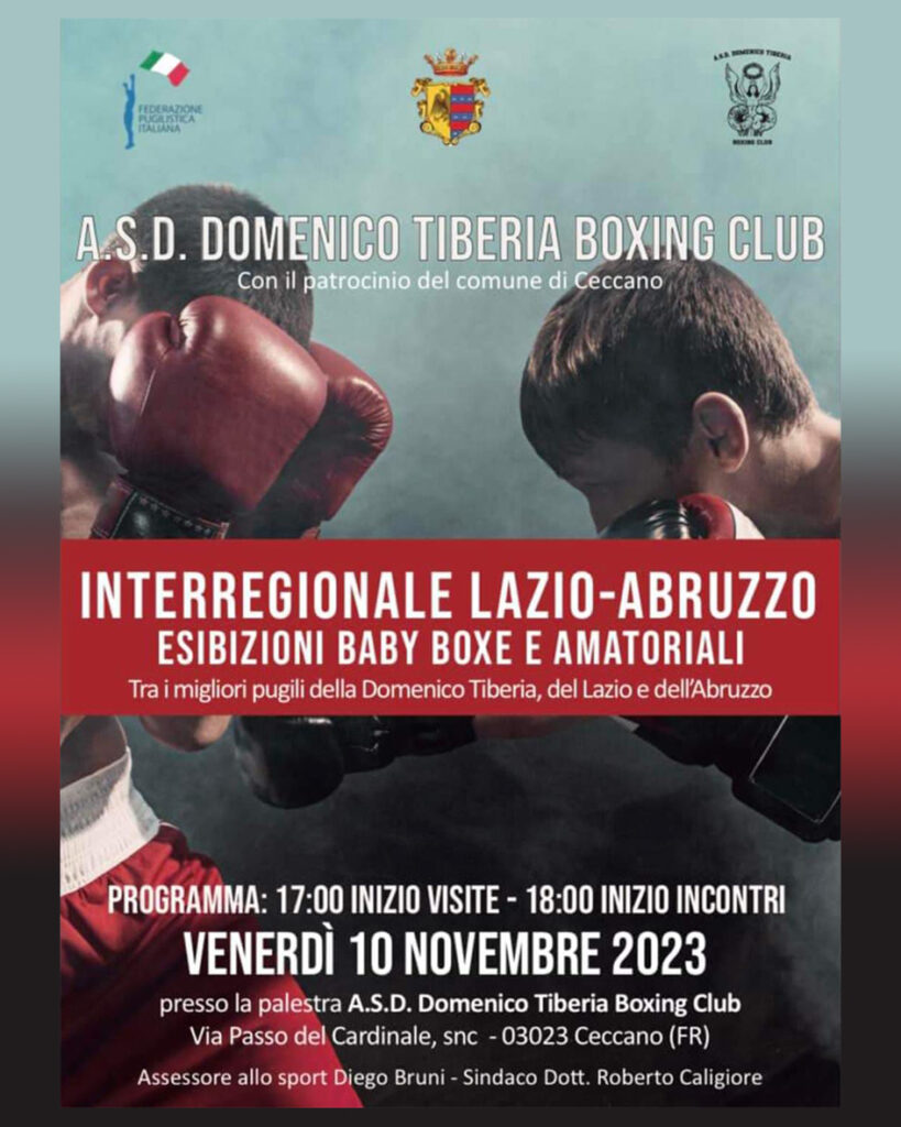 Interregionale Boxe Lazio-Abruzzo – 10 nov. 2023